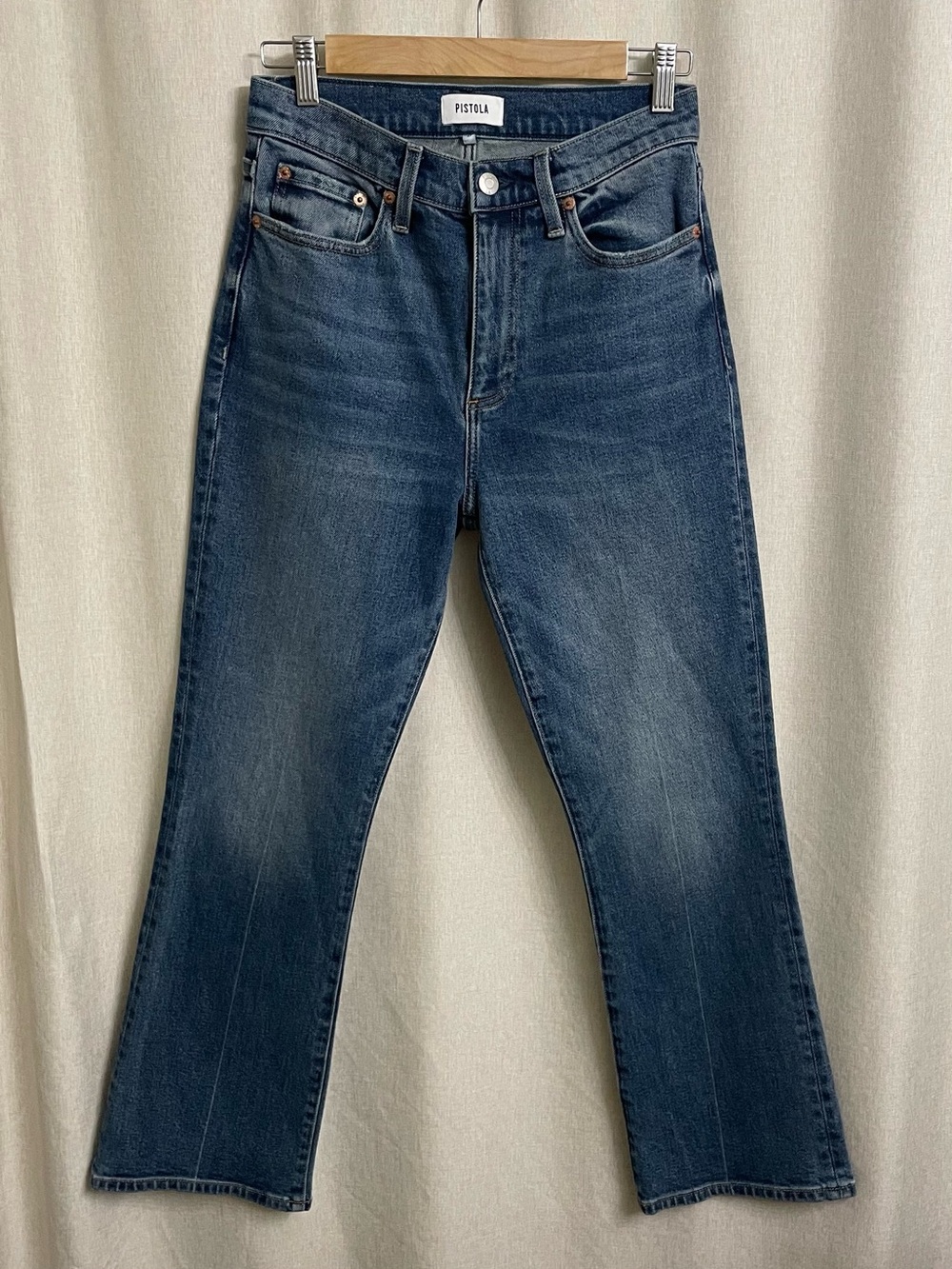 PISTOLA Lennon High Rise Crop Bootcut Jeans Milano Wash Size 27
